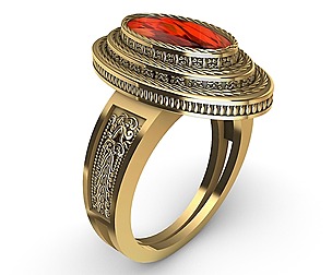 oval cabochon ring stl verified