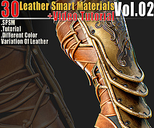 30 Leather Smart Materials Vol.02 + Video Tutorial