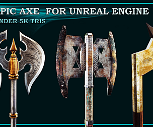 5 Epic Axe For Unreal Engine Vol01
