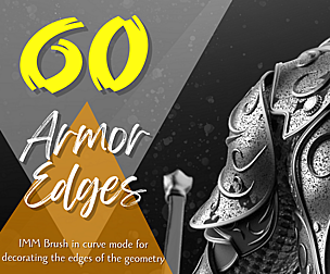 60 IMM Armor Edges for ZBrush (seamless flow)