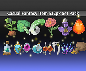 Casual Fantasy Item 512px Set Pack