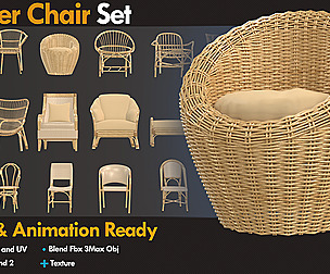 Wicker chair set