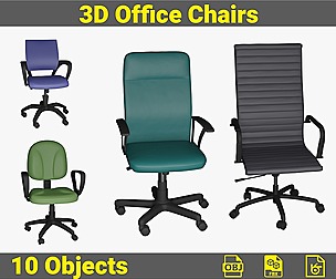 3D Office Chairs