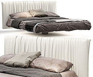 Suspended double bed FLUTTUA REPLIS By Lago
