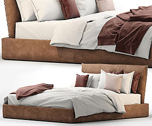 leather bed BOTERO By Zani Collezione Poltrone