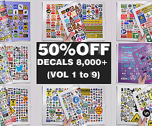 8000+ DECALS (VOL 1 to 9) 50%OFF
