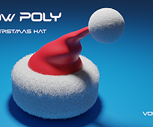 Low poly Christmas hat