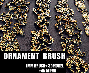Fred's ORNAMENT IMMBrush + 3DModels Vol 11