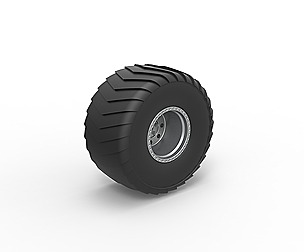 Wheel of Mini Rod pulling tractor 1:25