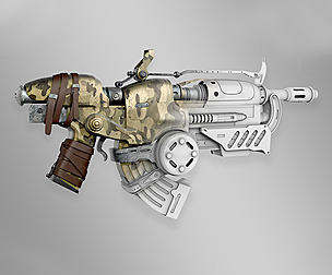 Weapon 3d Gun model Lowpoly Unwrapped