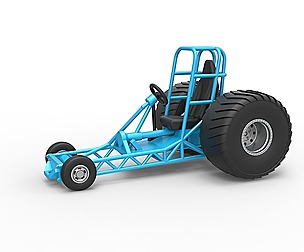 Chassis of Mini Rod pulling tractor 1:25