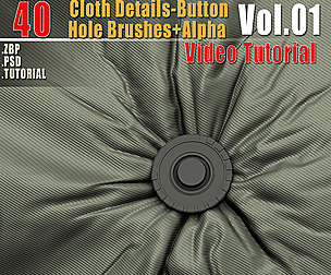 40 Cloth Details Button Hole Brushes Alpha Vol01