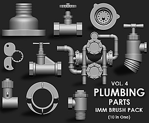 Plumbing Parts IMM Brush Pack (10 in One) Vol.4