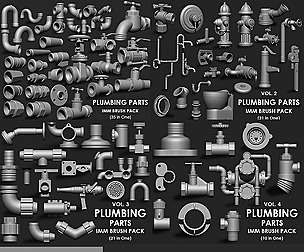 PLUMBING PARTS MEGA PACK 4 IN ONE  87 BRUSHES