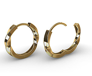 Mobius Huggie Hoop Earrings