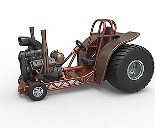 Mini Rod pulling tractor 2 Scale 1:25