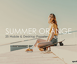 25 Summer Orange Lightroom Presets and LUTs