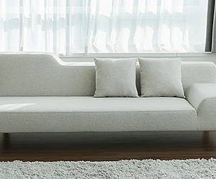Full Cover Fabric Sofa