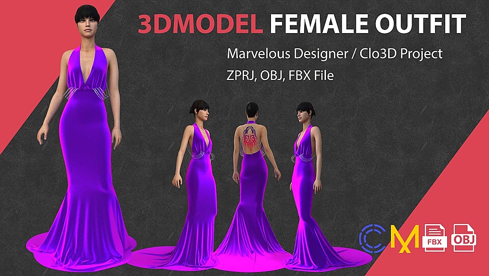 Outfit Female Marvelous Designer And Clo3d
