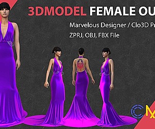 Outfit Female Marvelous Designer And Clo3d