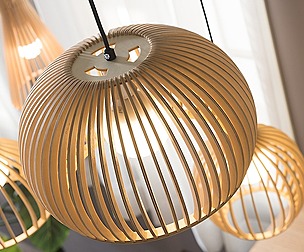 Wood box 1st class pendant light
