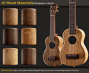 10 Wood materials -Textures + SBSAR