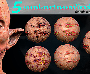 5 Wound Smart Material  For SubstancePainter_VOL02