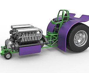 Pulling tractor with 2 engines V12 1:25