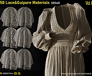 50 Lace&Guipure Materials-SBSAR-Vol8