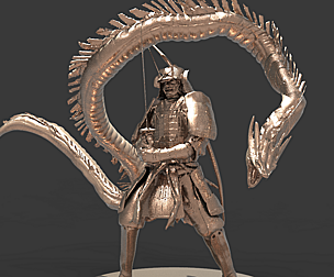 Samurai Ronin Dragon warrior