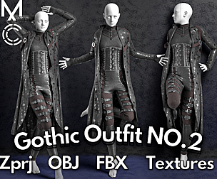 Gothic No.2 : Marvelous Designer + Clo3d
