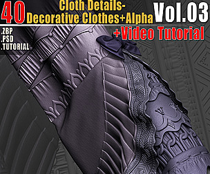 40 Cloth Details Decorative Clothes Alpha Vol03