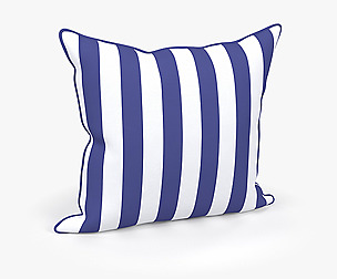 Blue & White Striped Pillow