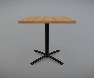 Restaurant Square Table with Wood Top
