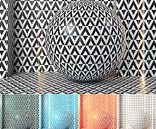 (4k)(5color)Monroe_Calacatta Tile (seamless,pbr)