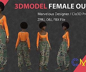 Outfit Female Marvelous Designer And Clo3d