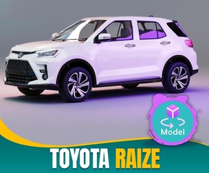 Toyota Raize and interior 3D Model
