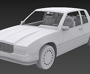 1991 Cadillac Eldorado Printable 1-25 scales