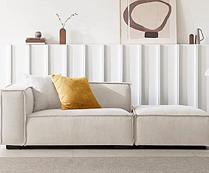 Style Clean Washable Fabric Sofa