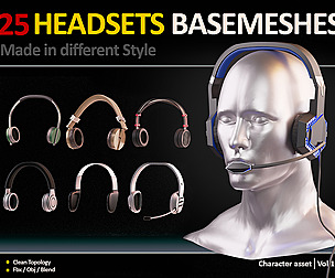 25 HEADSETS BASEMESH ( VOL 11 )