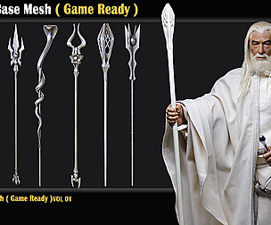 40 Cane Base Mesh ( Game Ready )