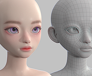 Female Head basemesh