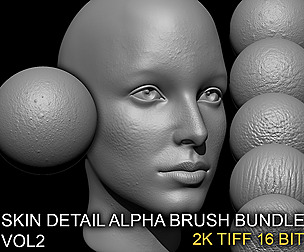 Real Skin detail Alpha brush bundle vol2