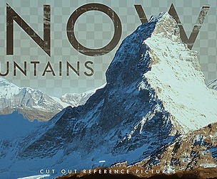 Snowy Mountains Cut out Reference Pictures 120+