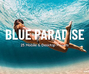 25 Blue Paradise Lightroom Presets and LUTs