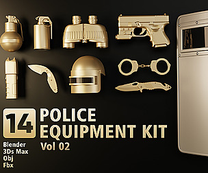 14 Police Equipment Kit Vol.02
