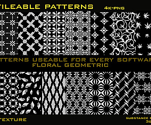 510 Ornamental Alphas- Tileable patterns- vol04