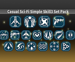 Casual Sci-Fi Simple Skill3 Set Pack