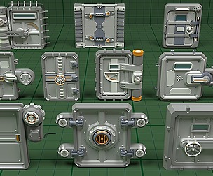 Industrial Doors - 10 pieces