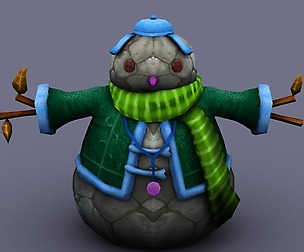 snowman green cartoon